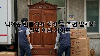 덕이동 원룸이사? 걱정 뚝! 추천 업체와 완벽 이사 가이드